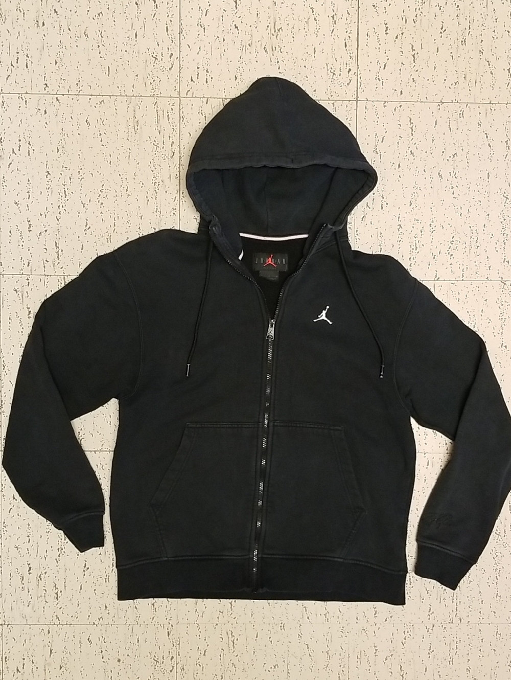 Jordan Jumpman Logo Embroidered Full Zip Hoodie Sweater Vintage Y2K